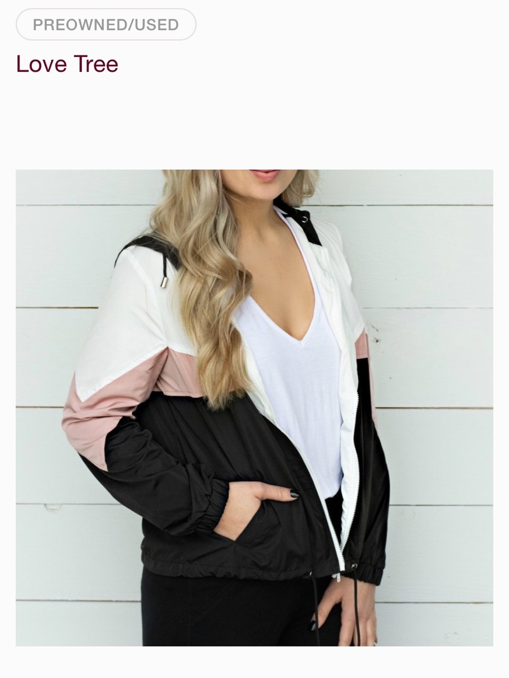 Love Tree Black and Pink Bomber Jacket